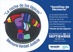 16 DE SEPTIEMBRE - CONMEMORACIÓN DE LA "NOCHE DE LOS LÁPICES"